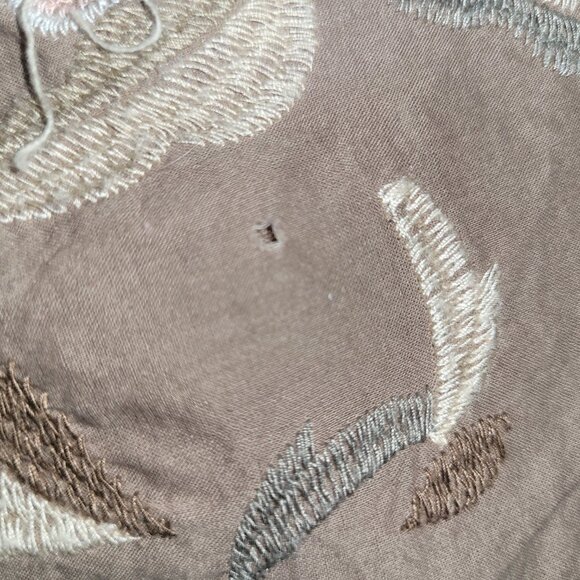 A.N.A. (A New Approach) Embroidered Cotton Ruffle Midi Skirt - Size 8 - Picture 2 of 8